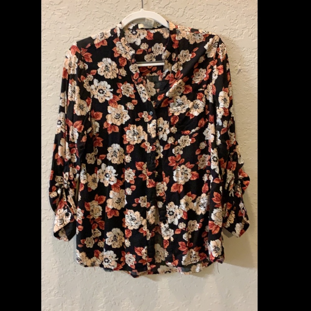 Floral button down